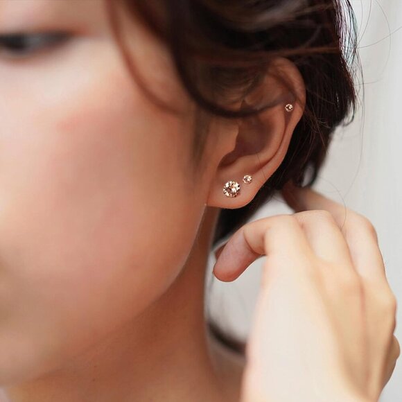 Perfect Gift: 6 Pairs of Hypoallergenic CZ Earrings - 3-8mm in Premium Steel - Picture 2 of 8